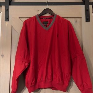 PGA Tour Red V-Neck rain pullover